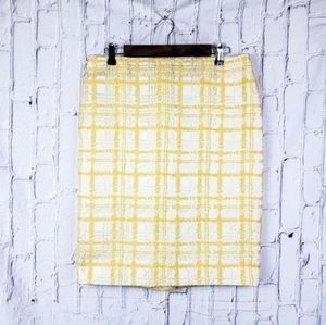 🎈Talbots gold yellow textured pencil skirt